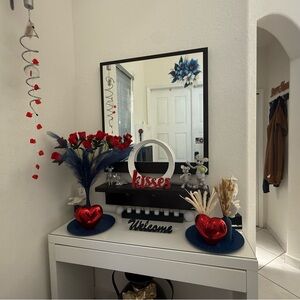 Decorative  2  Red Heart Ornaments